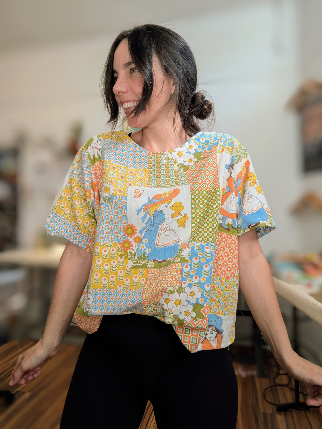 Boxy Blouse. Garden Party