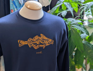 Crew. Embroidered Cod. Blue